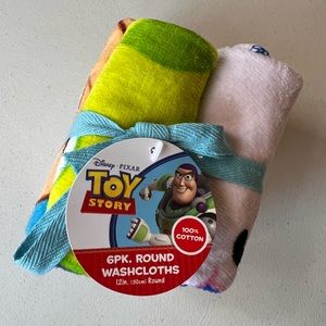 6 Pack Disney Pixar Toy Story Washclothes NWT